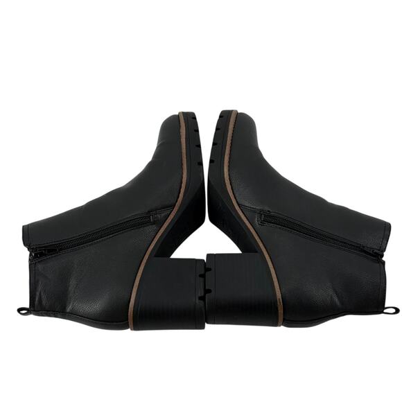 Naturalizer Ankle Boots Madalynn Gore Black Lugged Womens Size 10 Pull On Bootie - Picture 8 of 12